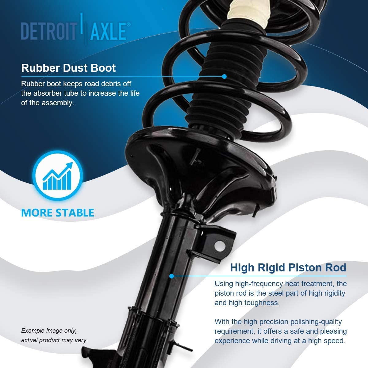 Detroit Axle - Front Struts Tie Rods Ball Joints for 2001-2006 Hyundai Santa Fe — image 9