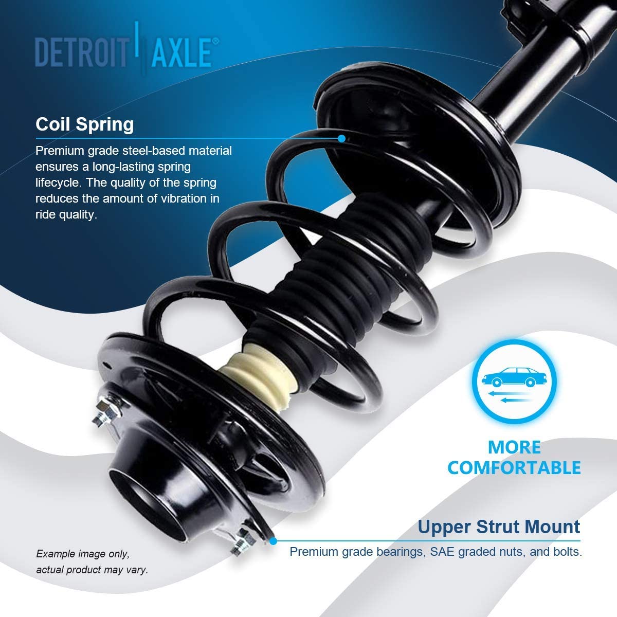 Detroit Axle - Front Struts Tie Rods Ball Joints for 2001-2006 Hyundai Santa Fe — image 8