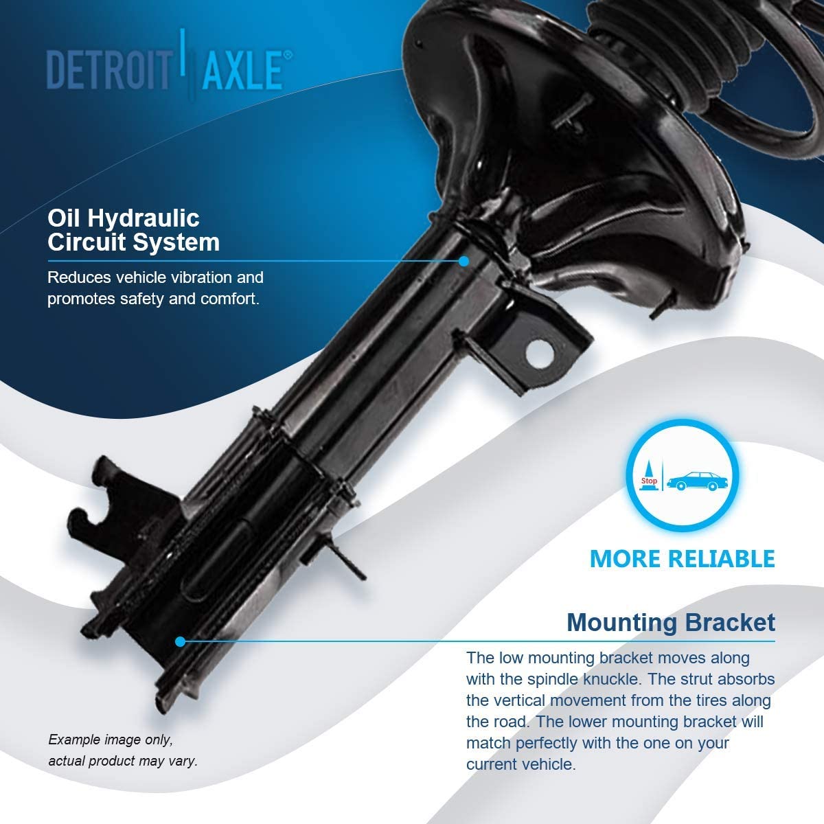 Detroit Axle - Front Struts Tie Rods Ball Joints for 2001-2006 Hyundai Santa Fe — image 10