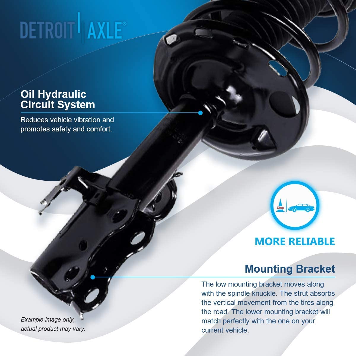 Detroit Axle - Front Struts Tie Rods Ball Joints for 2006 2007-2012 Toyota RAV4 — image 10
