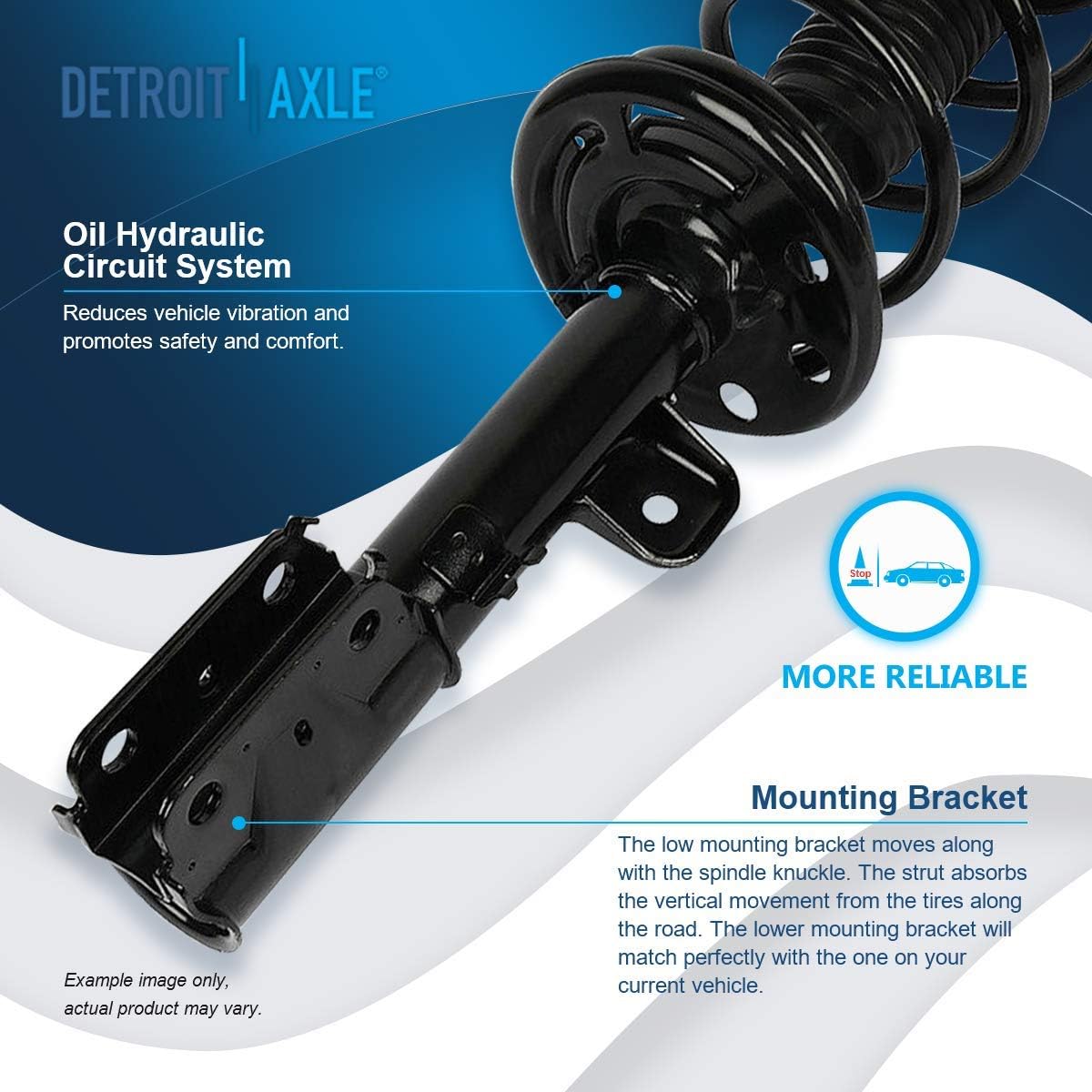 Detroit Axle - FWD Front Struts Rear Shocks Sway Bars for 2013-18 Ford Explorer — image 10