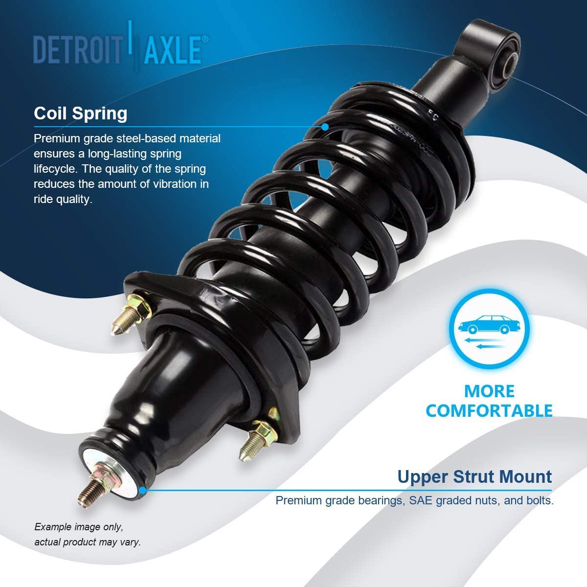 Detroit Axle - Front  Rear Struts Sway Bar Links for 2003 2004-2005 Honda Civic — image 11