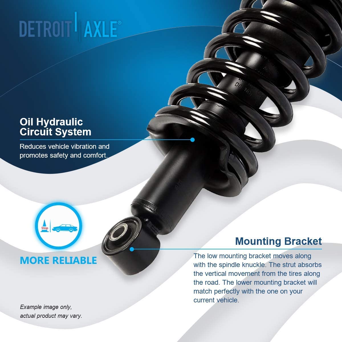 Detroit Axle - Front  Rear Struts Sway Bar Links for 2003 2004-2005 Honda Civic — image 13