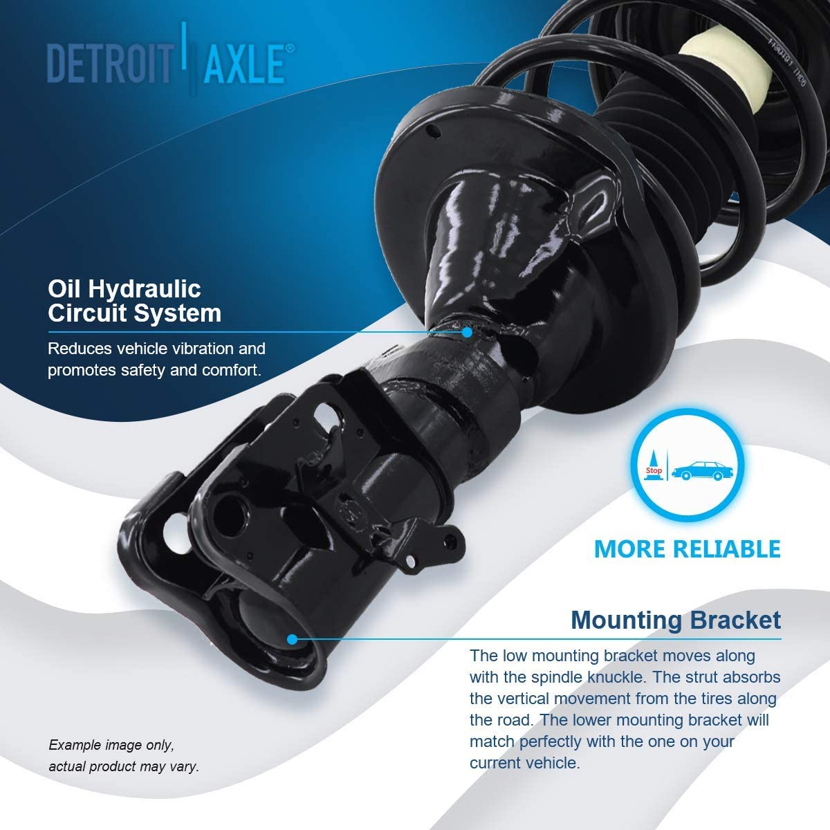 Detroit Axle - Front  Rear Struts Sway Bar Links for 2003 2004-2005 Honda Civic — image 10