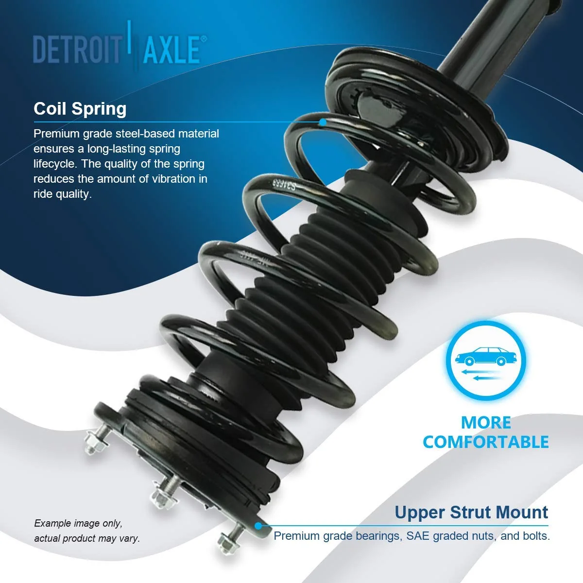 Detroit Axle - FWD Front Struts Tie Rods Sway Bars for 2007-2010 Ford Edge MKX — image 8