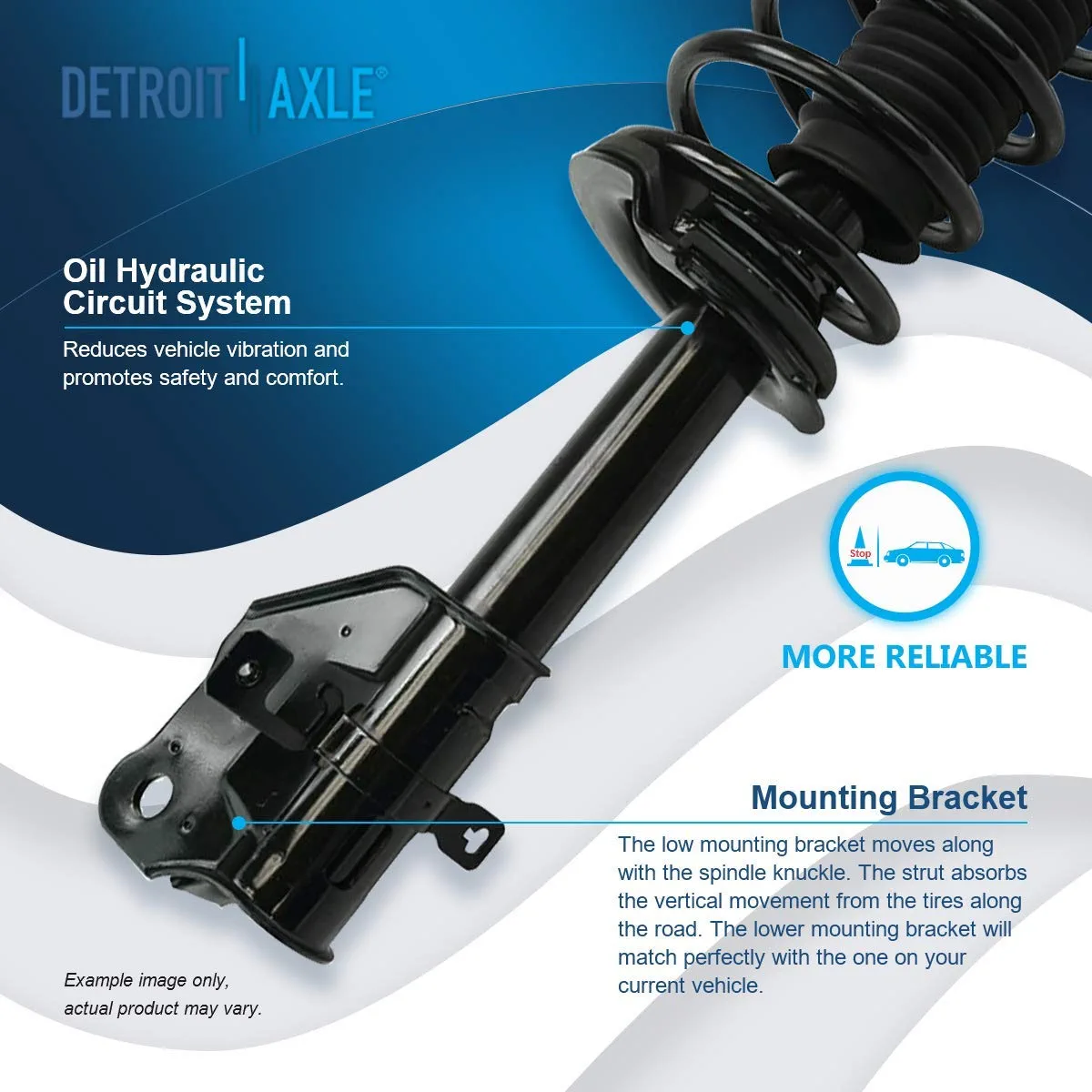 Detroit Axle - FWD Front Struts Tie Rods Sway Bars for 2007-2010 Ford Edge MKX — image 10