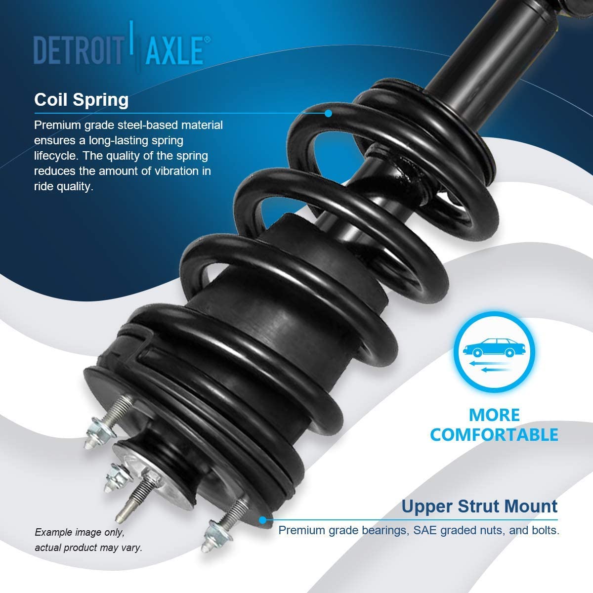 Detroit Axle - 4WD Front Struts Sway Bars Tie Rods for 14-16 Silverado 1500 — image 8