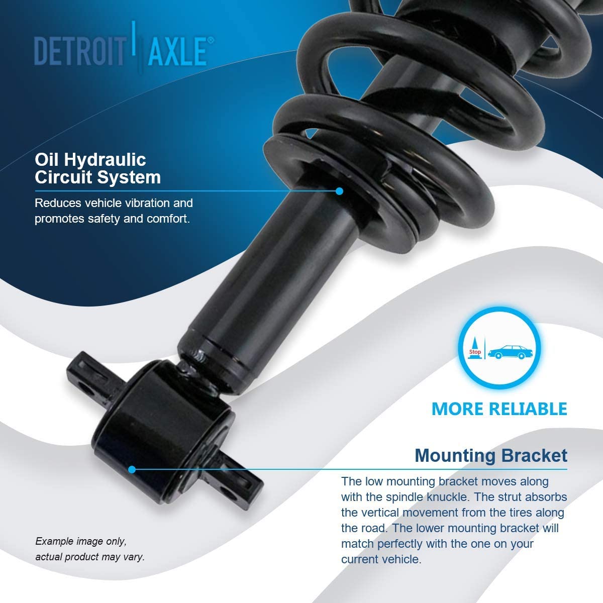 Detroit Axle - 4WD Front Struts Sway Bars Tie Rods for 14-16 Silverado 1500 — image 10