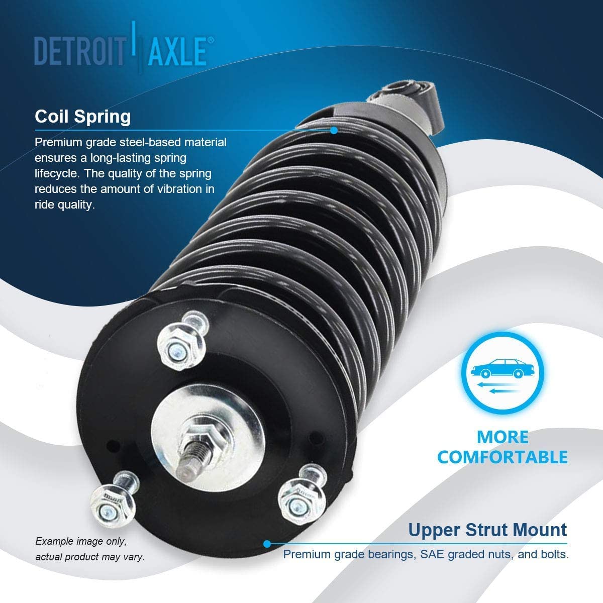 Detroit Axle - Front Struts Tie Rods Sway Bar Links for 2003-2006 Toyota Tundra — image 8