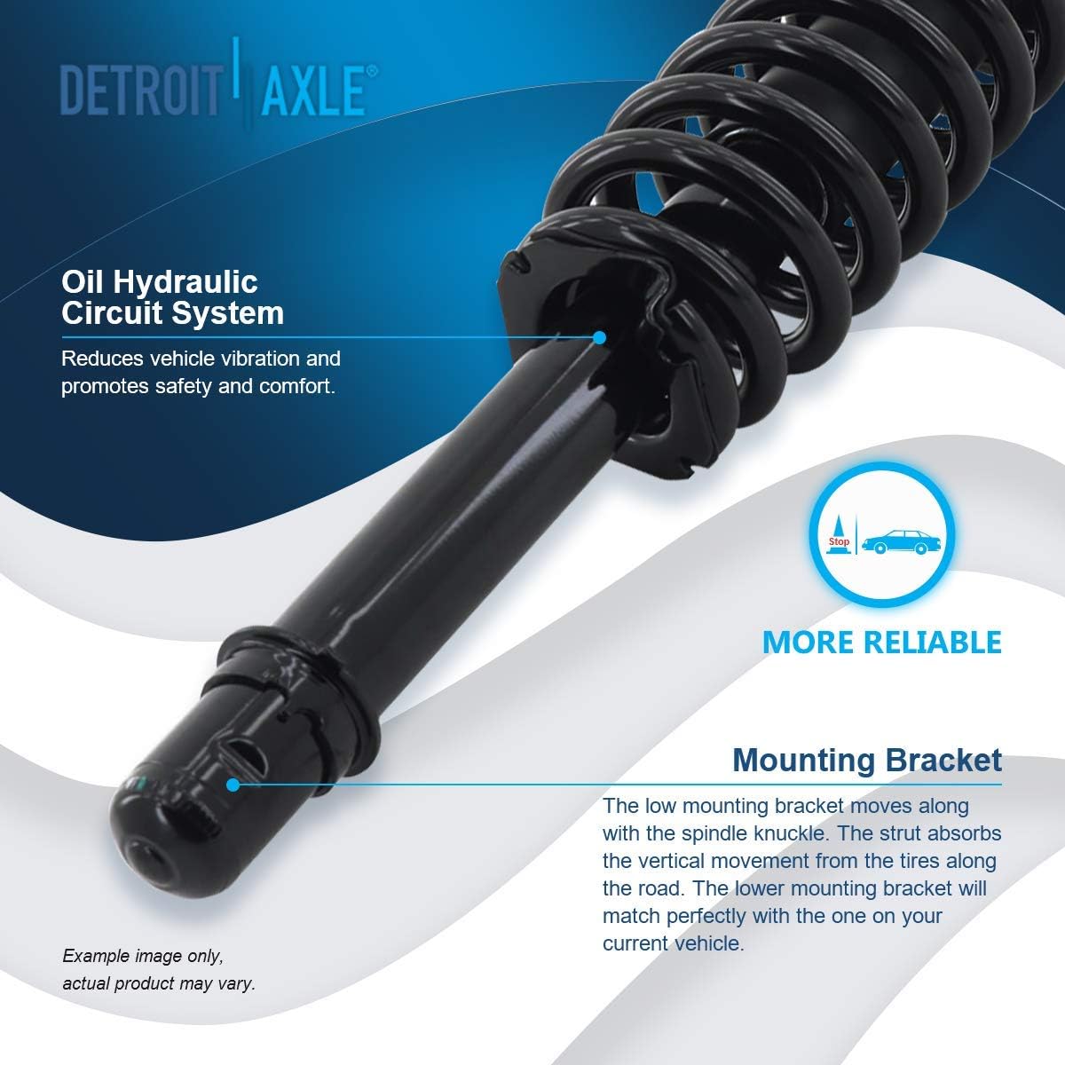 Detroit Axle - Front Struts Ball Joints Sway Bars Kit for 2003-2007 Honda Accord — image 10