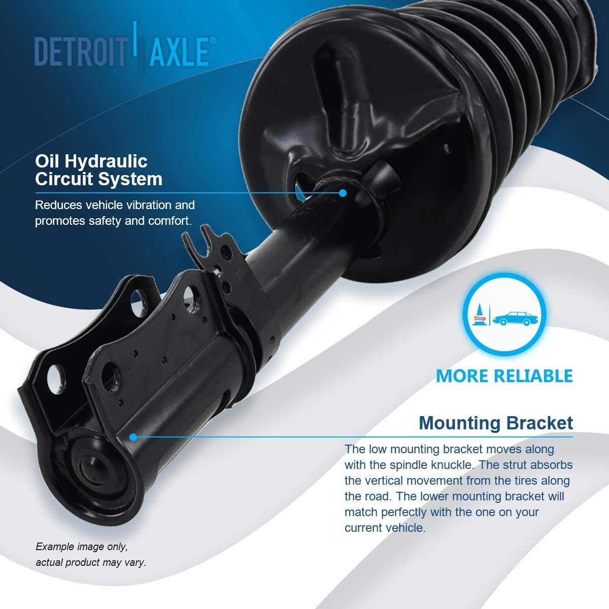 Detroit Axle - Front Rear Struts Sway Bars for 1992 1993 1994-1996 Toyota Camry — image 13