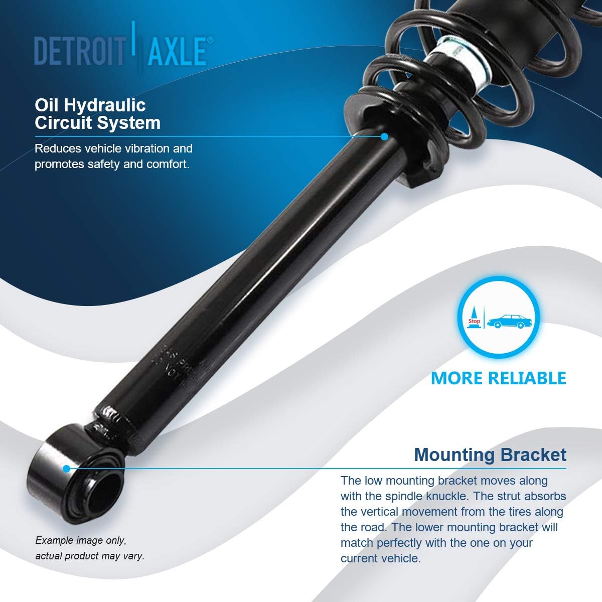Detroit Axle - Front  Rear Struts Sway Bars for 2000-2005 Mitsubishi Eclipse — image 13
