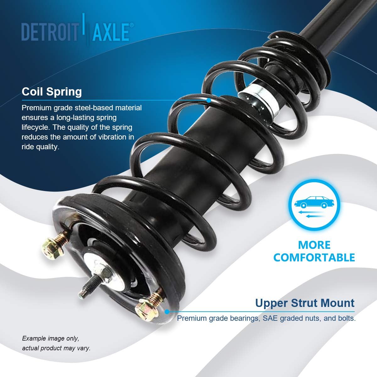 Detroit Axle - Front  Rear Struts Sway Bars for 2000-2005 Mitsubishi Eclipse — image 11