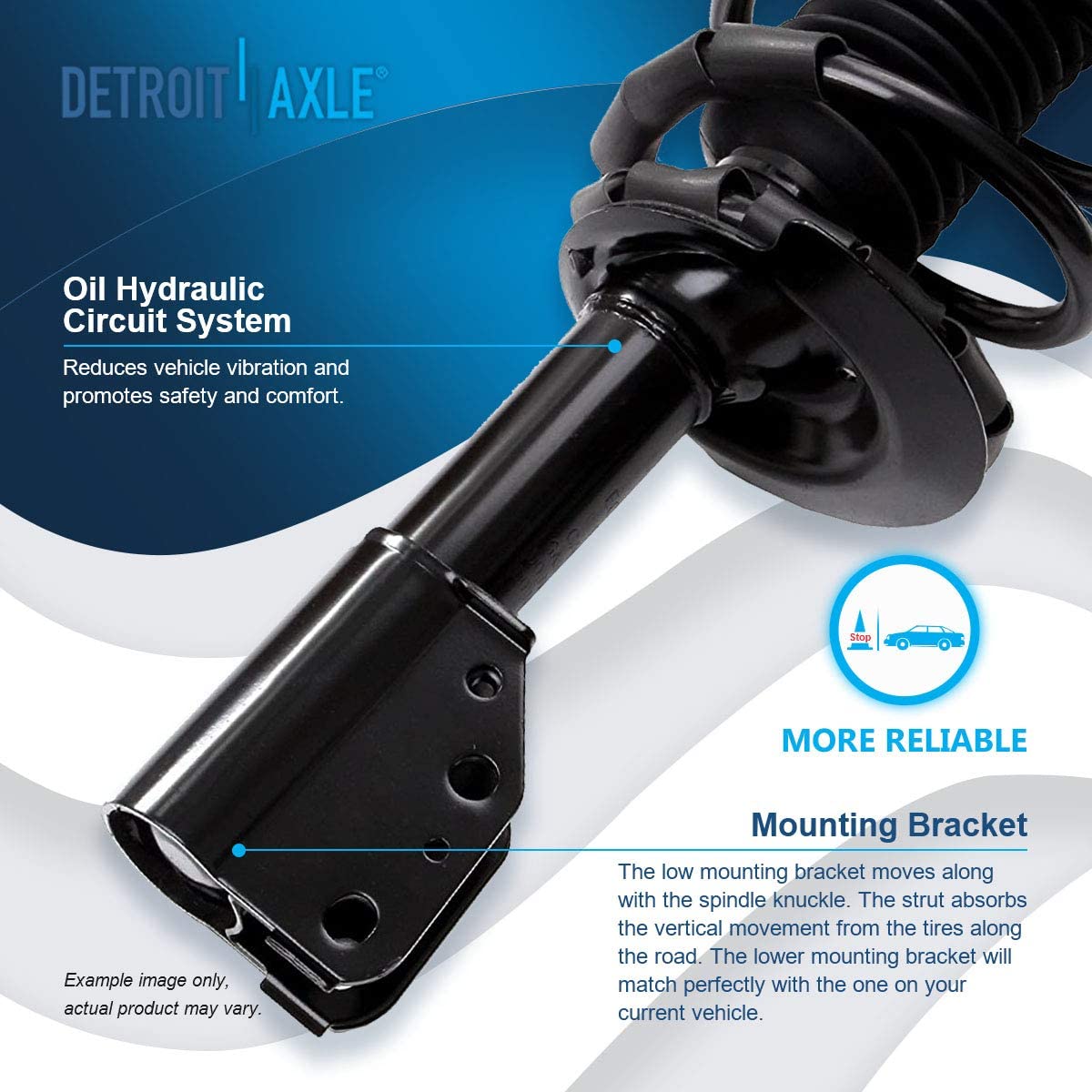 Detroit Axle - Front Struts Tie Rods Kit for Chevy Classic Malibu Alero Grand Am — image 10