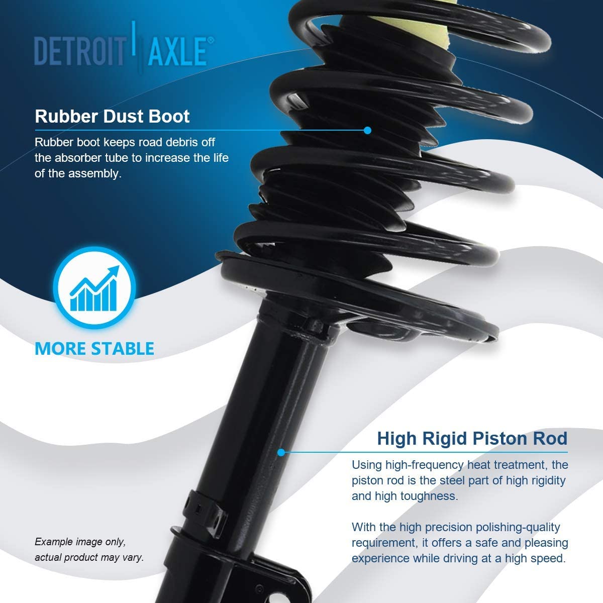 Detroit Axle - Front  Rear Struts Sway Bar Links for Chevy GEO Prizm Corolla — image 9