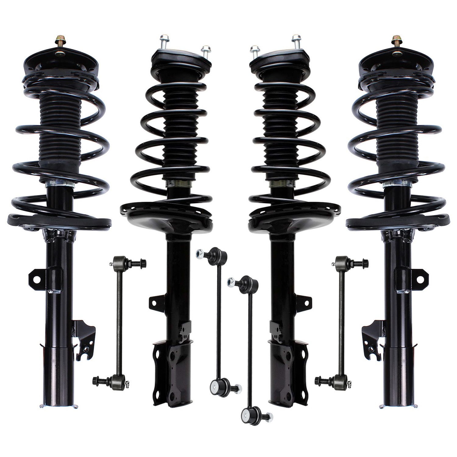 8pc Front & Rear Struts Sway Bar Links Suspension Kit