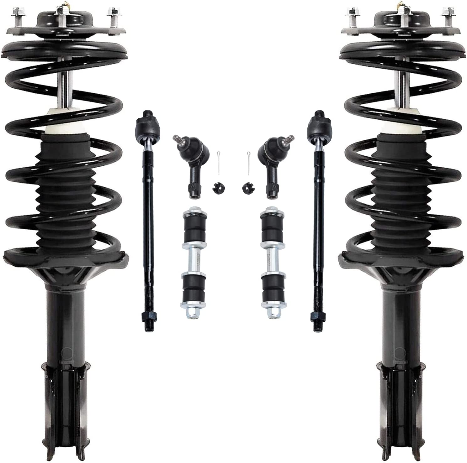 Detroit Axle - Front Struts Tie Rods Sway Bars for 2002-2005 Mitsubishi Lancer