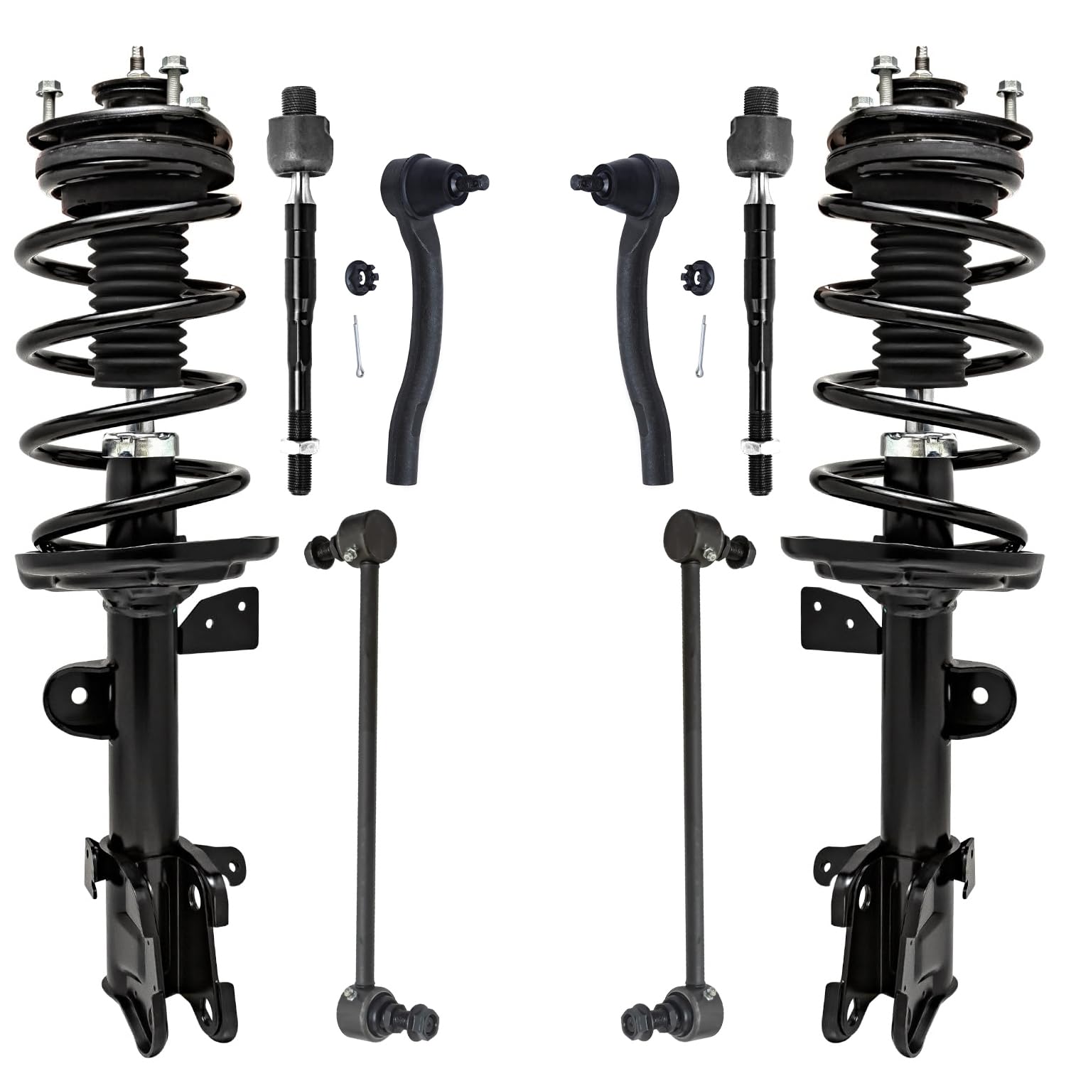 8pc Front Struts Tie Rods Sway Bar Links Suspension Kit