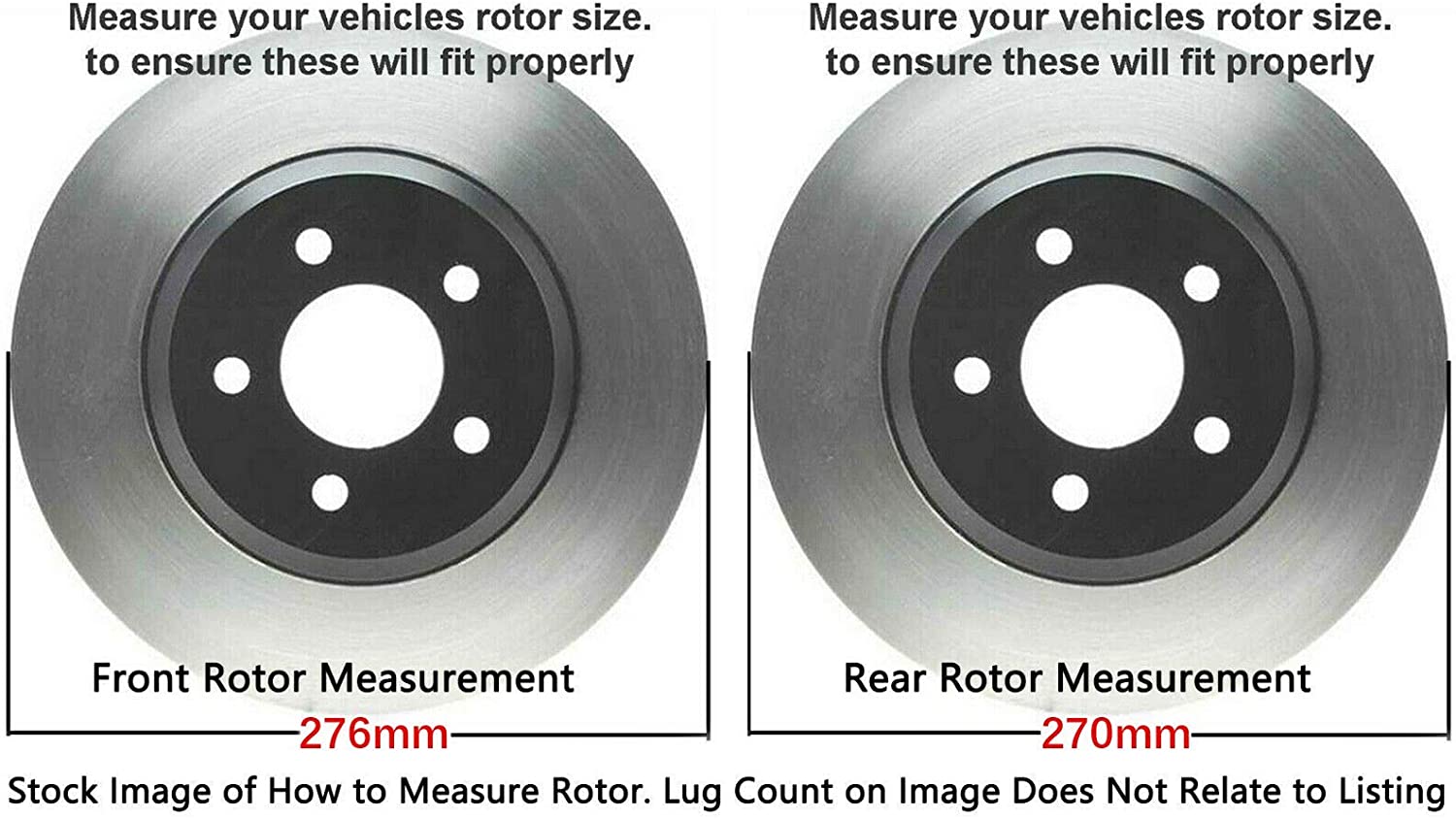 Detroit Axle - Front and Rear Disc Rotors Brake Pads for Chevy Malibu — image 8