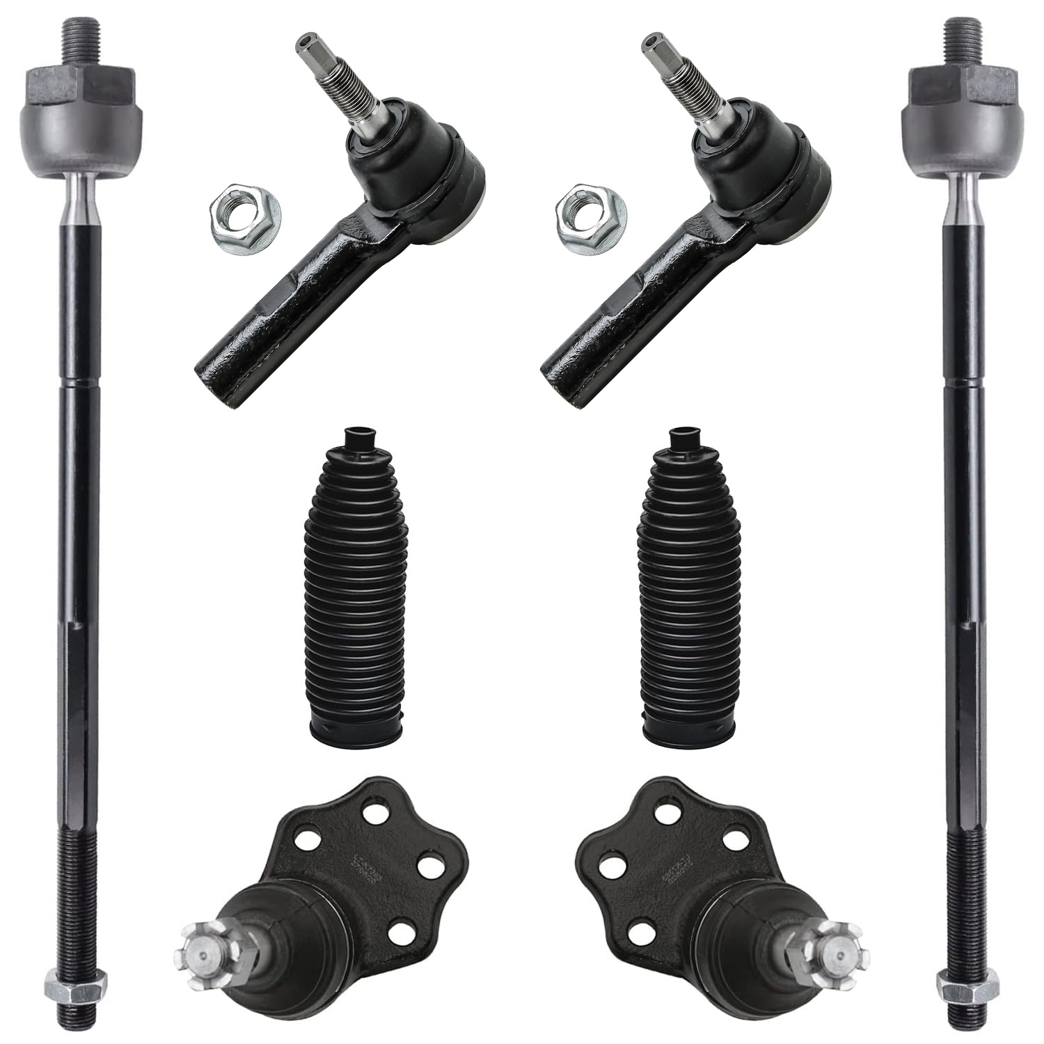 8pc Front Lower Ball Joints Tie Rods Suspension Kit