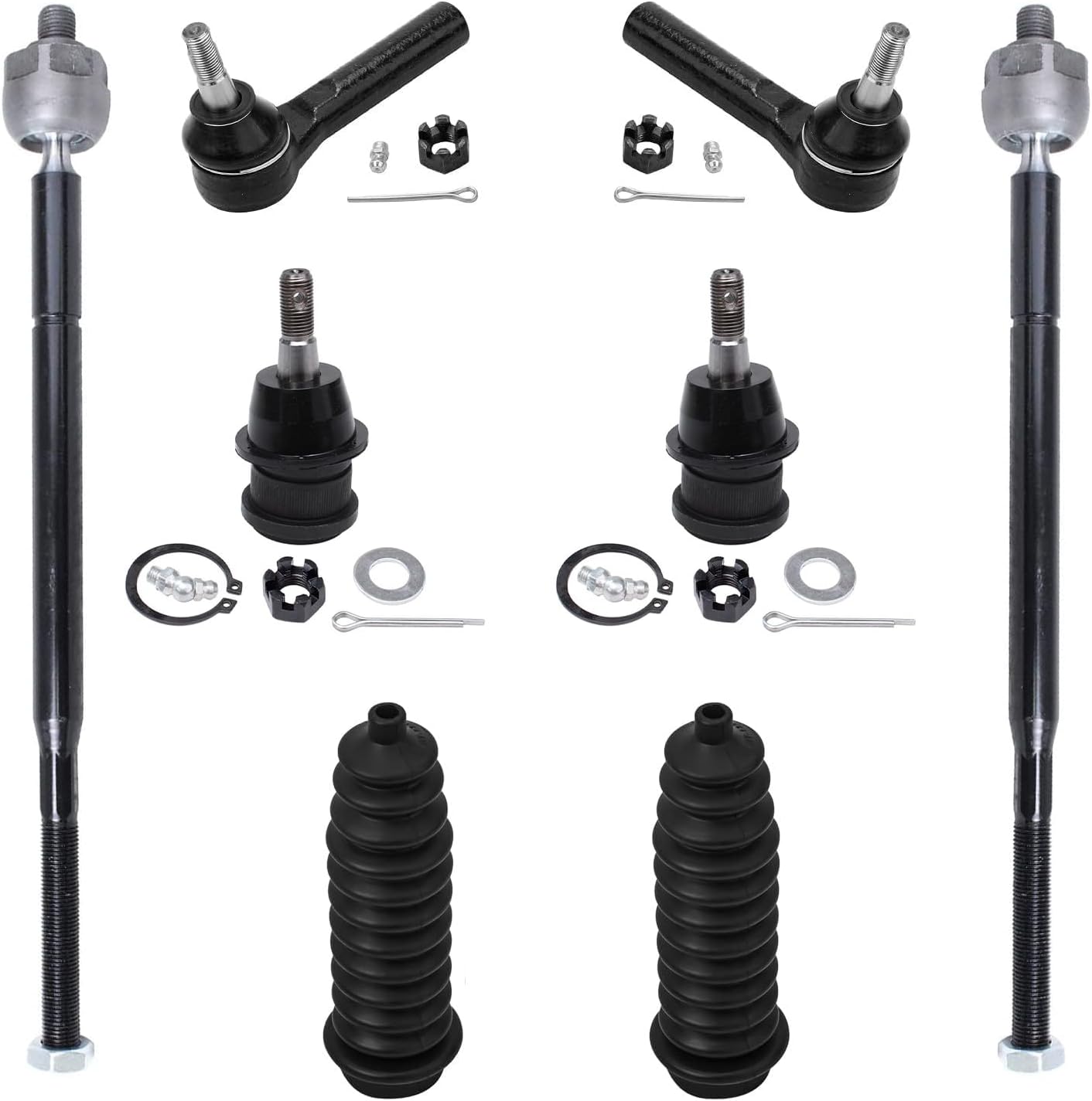 8pc Front Lower Ball Joints Tie Rods Suspension Kit