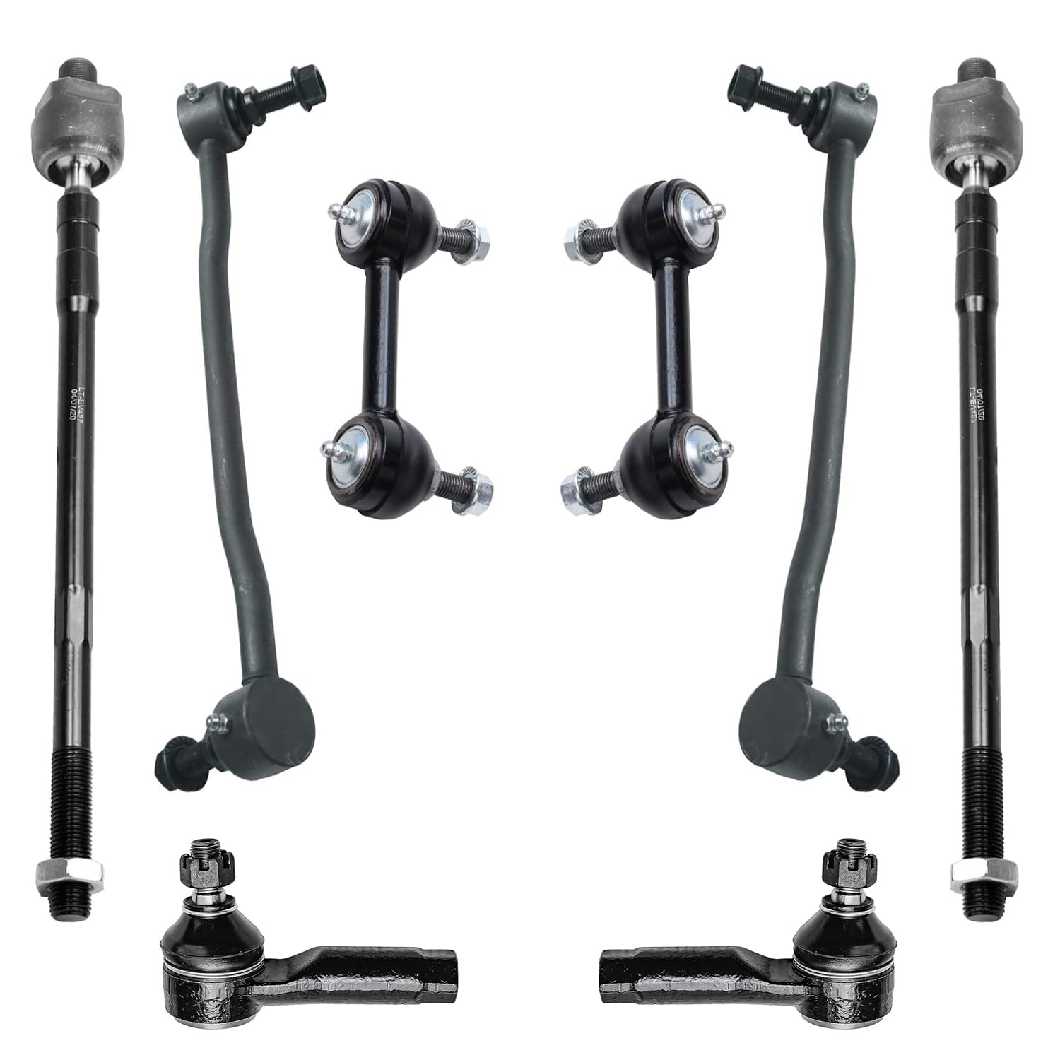8pc Front & Rear Sway Bar Links Tie Rods Suspension Kit