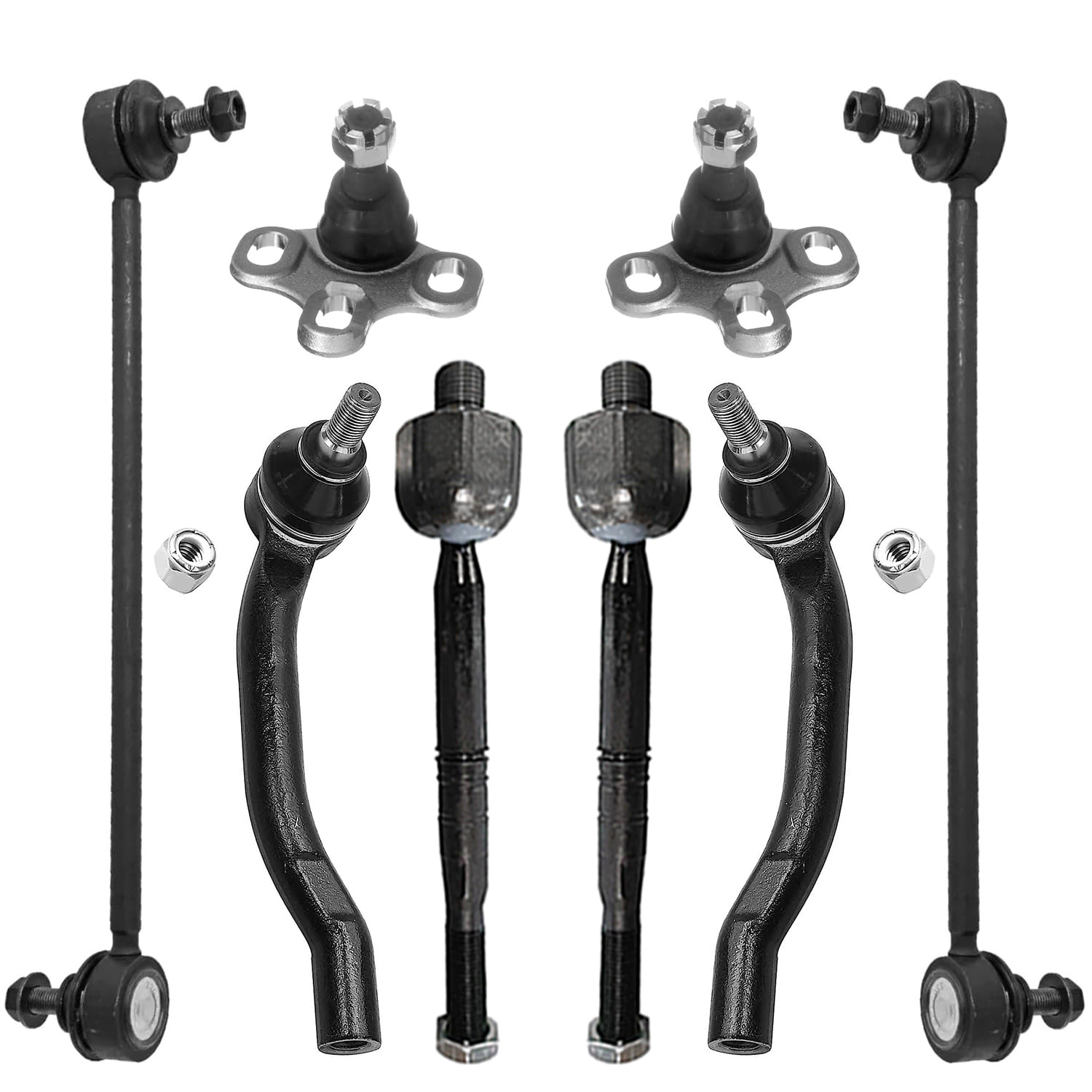 8pc Front Sway Bar Links Inner Outer Tie Rods Lower Ball Joints Suspension Kit