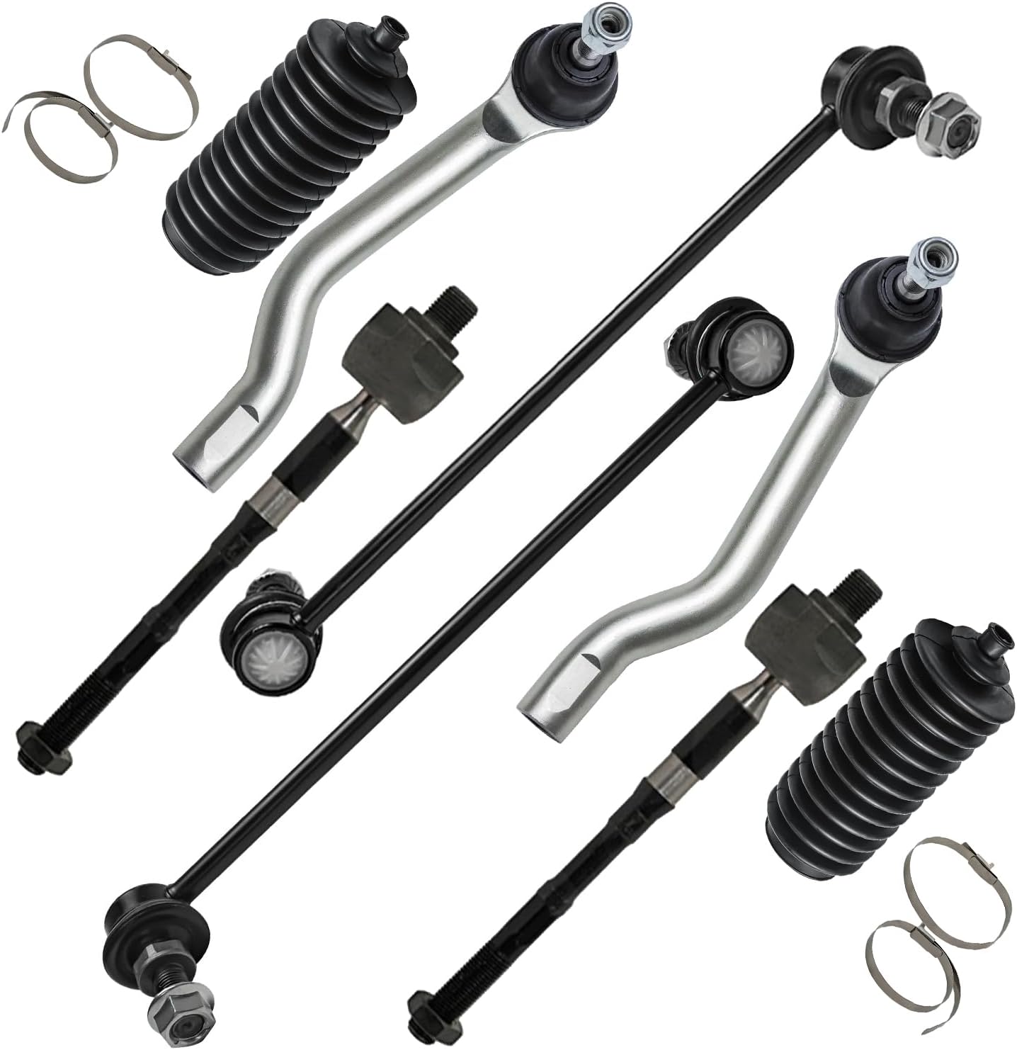Detroit Axle - Front Tie Rods Sway Bar Links Kit for Nissan Qashqai Rogue Sport