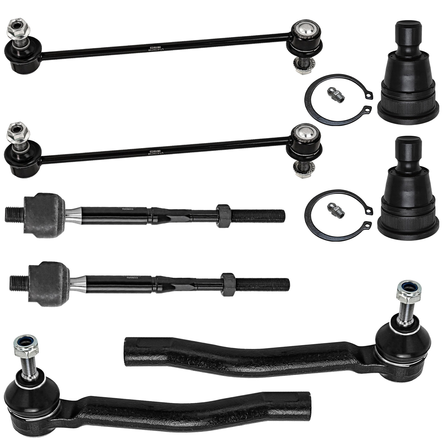 8pc Front Tie Rods Sway Bar Links Lower Ball Joints Suspension Kit