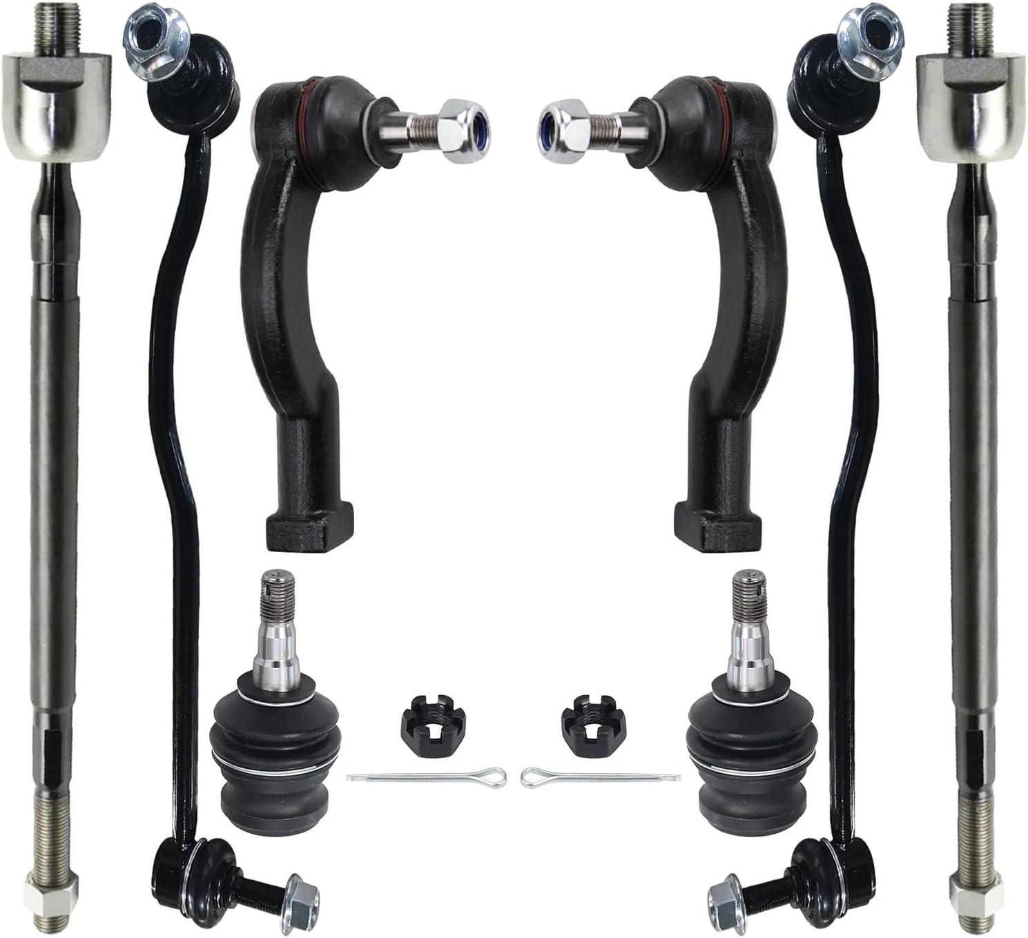 8pc Front Sway Bar Links Inner Outer Tie Rods Lower Ball Joints Suspension Kit