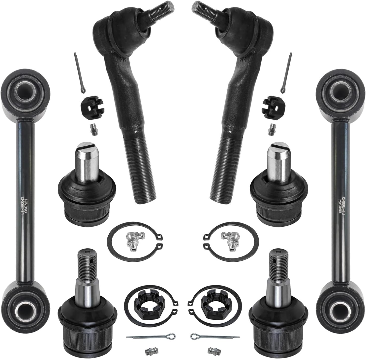 8pc Front Sway Bar Links Outer Tie Rods Upper Lower Ball Joints Suspension Kit