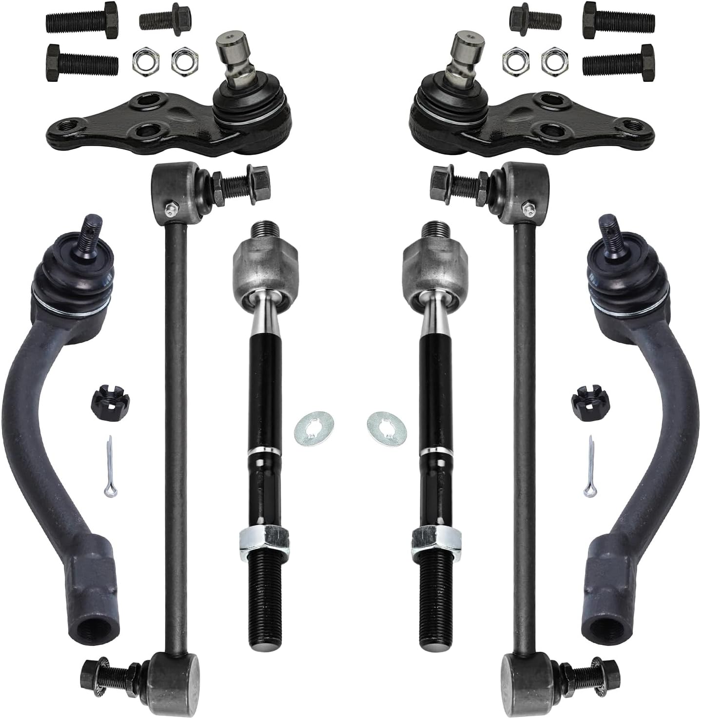8pc Front Sway Bar Links Inner Outer Tie Rods Lower Ball Joints Suspension Kit