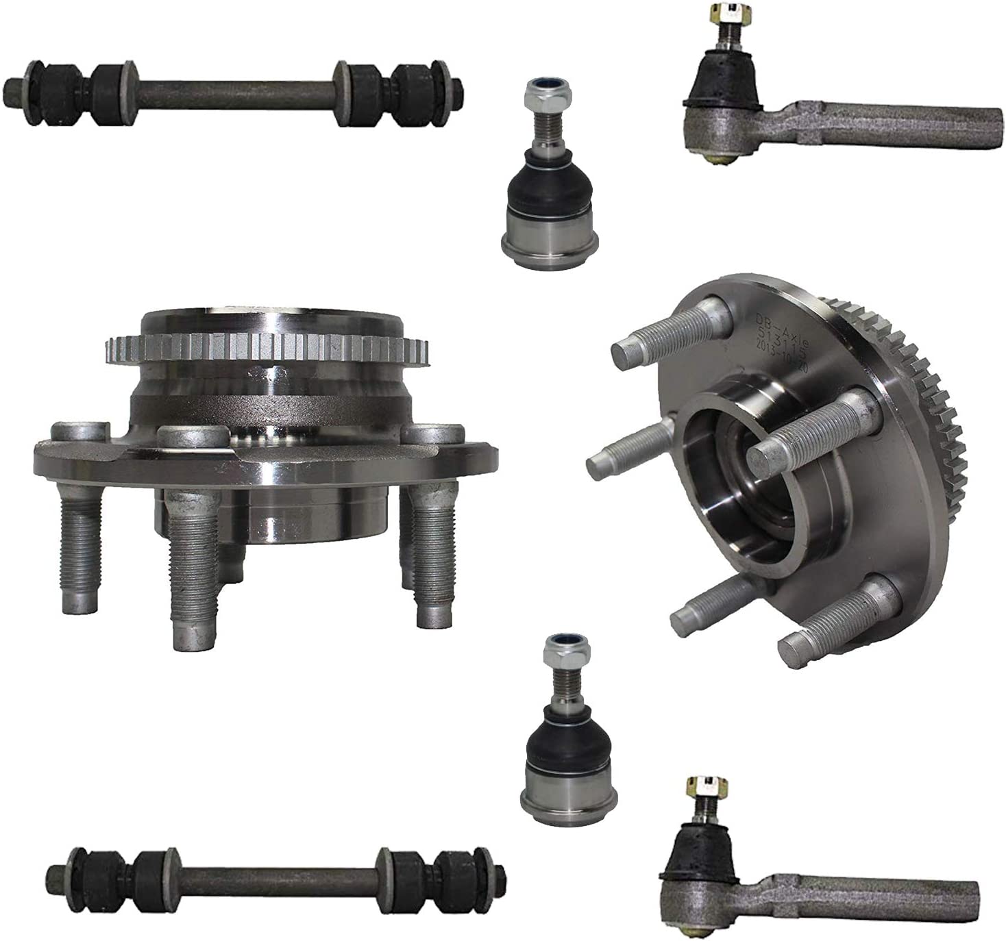 Detroit Axle - Front Hub Outer Tie Rod Sway Bar Kit for 1994-2004 Ford Mustang