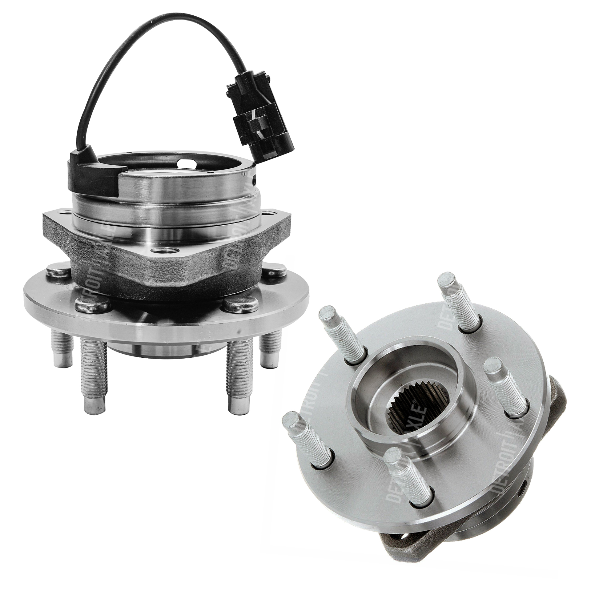 Detroit Axle - Front Wheel Bearing Hub Brake Rotor Pad for Chevy HHR Malibu G6 — image 4
