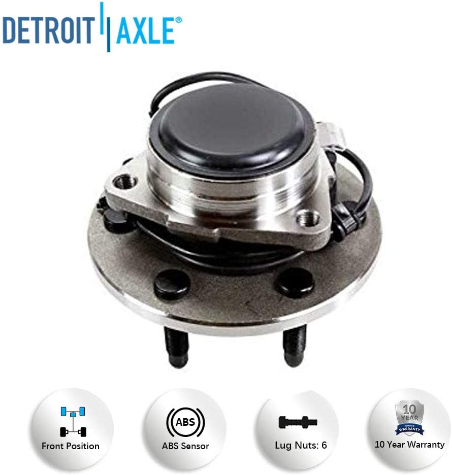 Detroit Axle - Front Wheel Bearing Brake Rotor Pad Kit for Chevy GMC Trucks 2WD — image 9