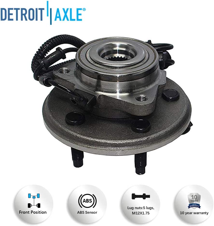 Detroit Axle - Front Drilled Rotors Brake Pads Kit for Ford Explorer Mountaineer — image 8