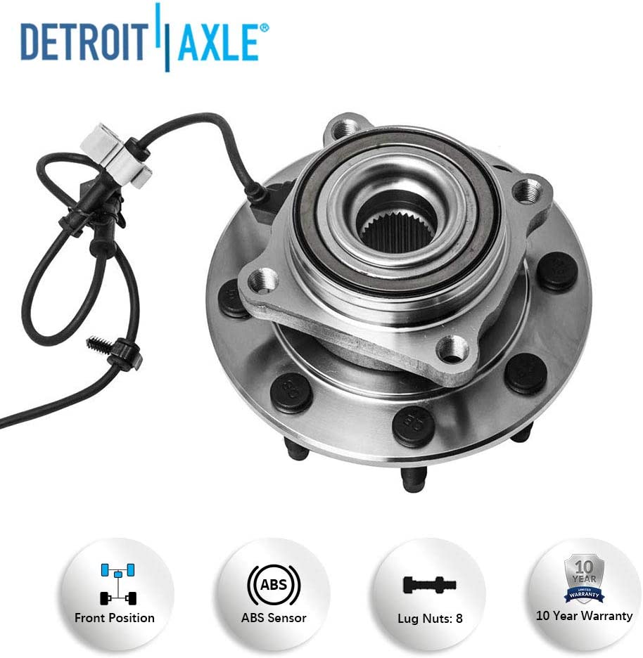 Detroit Axle - 4WD Front Wheel Hubs Rotors Brake Pads for Silverado Sierra 1500 — image 8