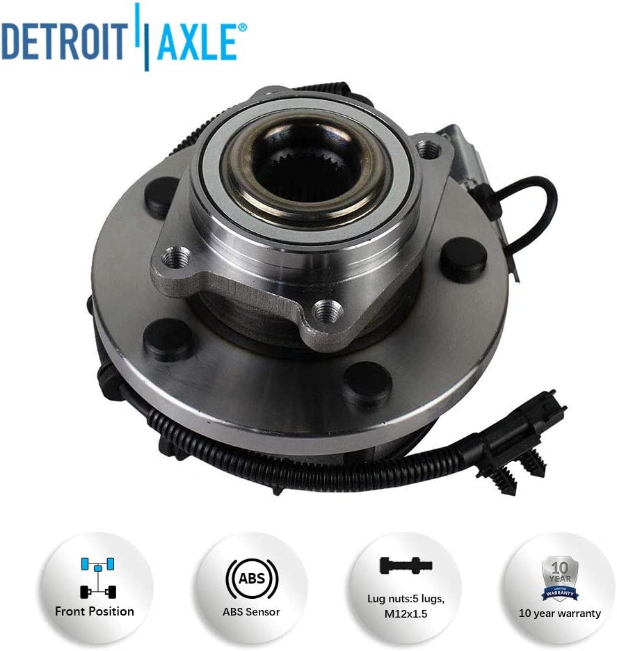 Detroit Axle - Front Rotors Brake Pads Hubs Kit for Town  Country Grand Caravan — image 9