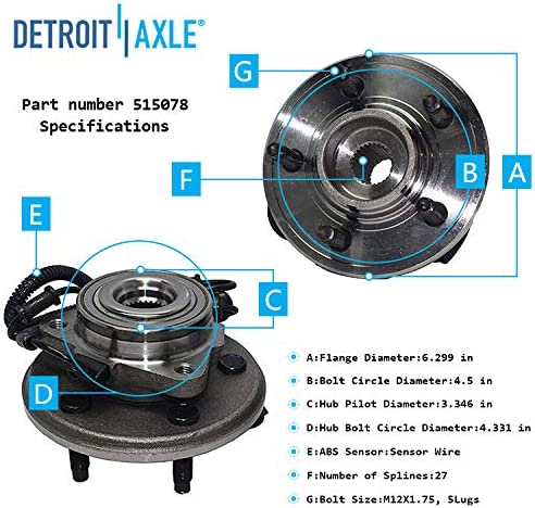 Detroit Axle - Front Drilled Rotors Brake Pads for Ford Explorer Mountaineer — image 7