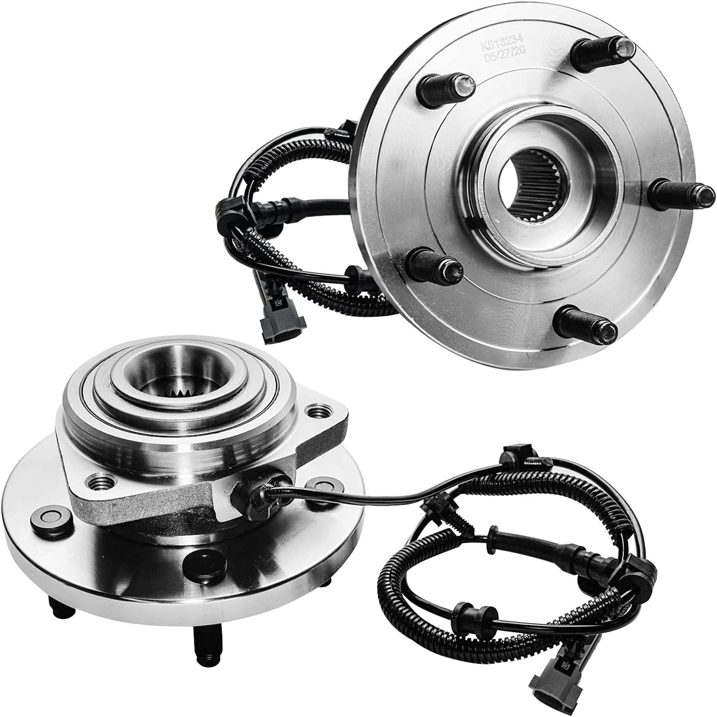 Detroit Axle - Front Drilled Rotors Brake Pads Kit for Grand Cherokee Commander — image 6