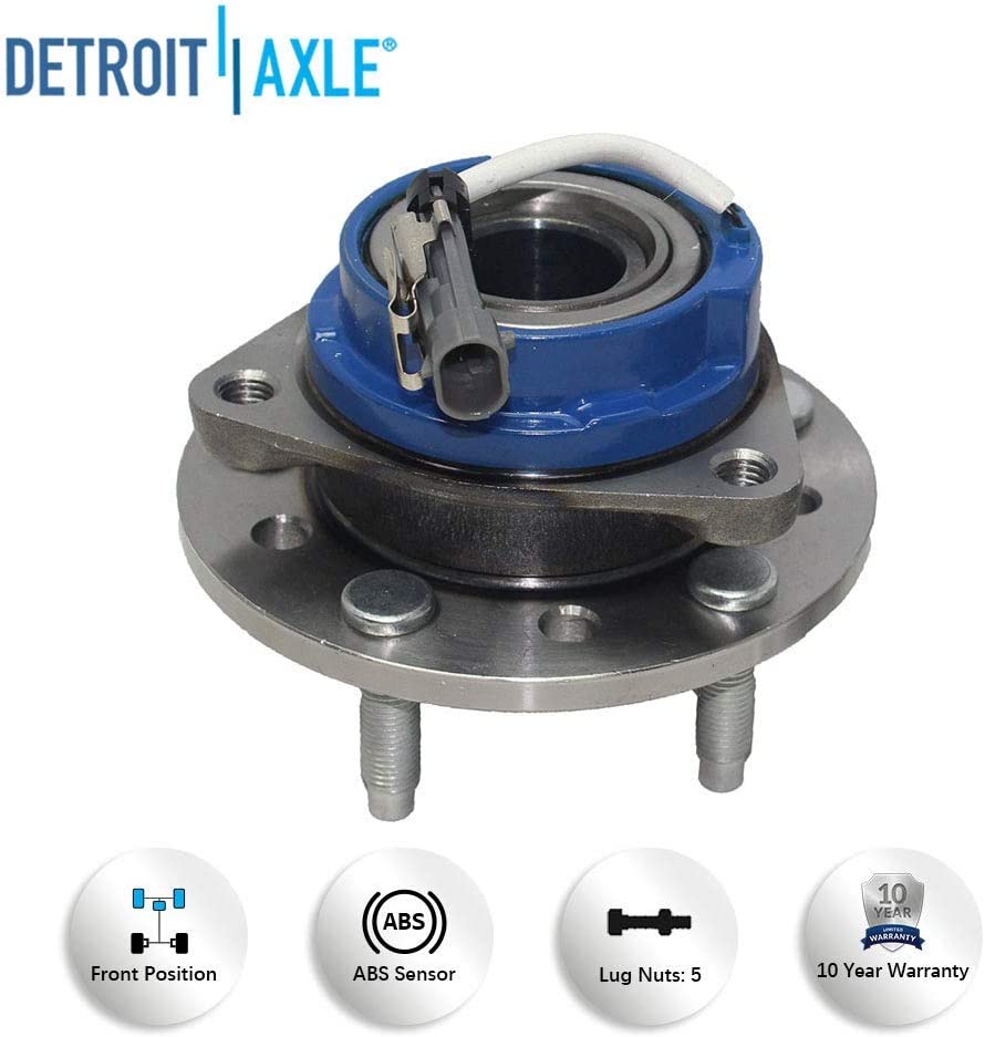 Detroit Axle - Front Wheel Hubs Drilled Rotors Brake Pads for Grand Am Malibu — image 8