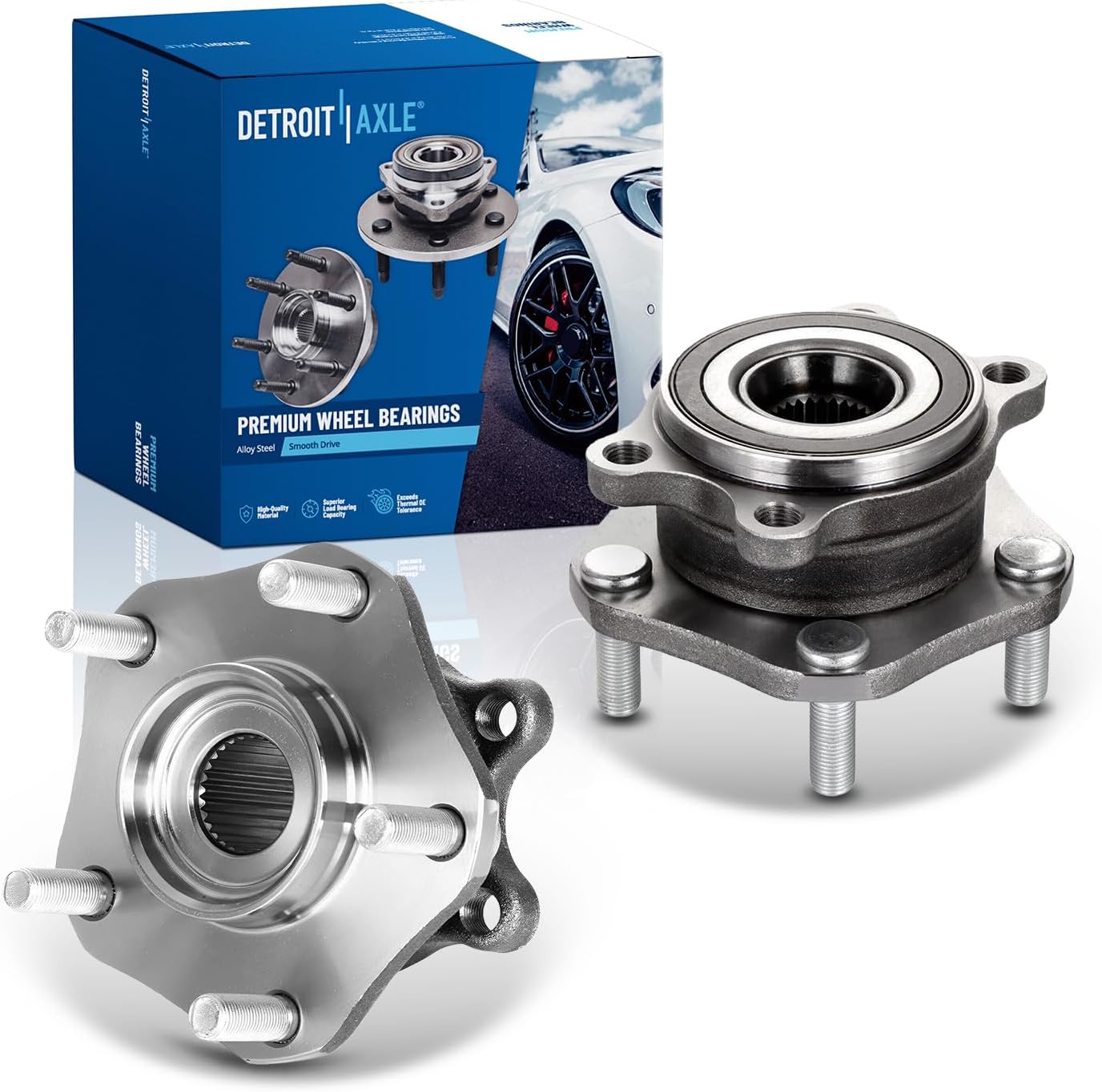 Detroit Axle - Front Wheel Hub Bearings Tie Rods for Nissan Qashqai Rogue Sport — image 4
