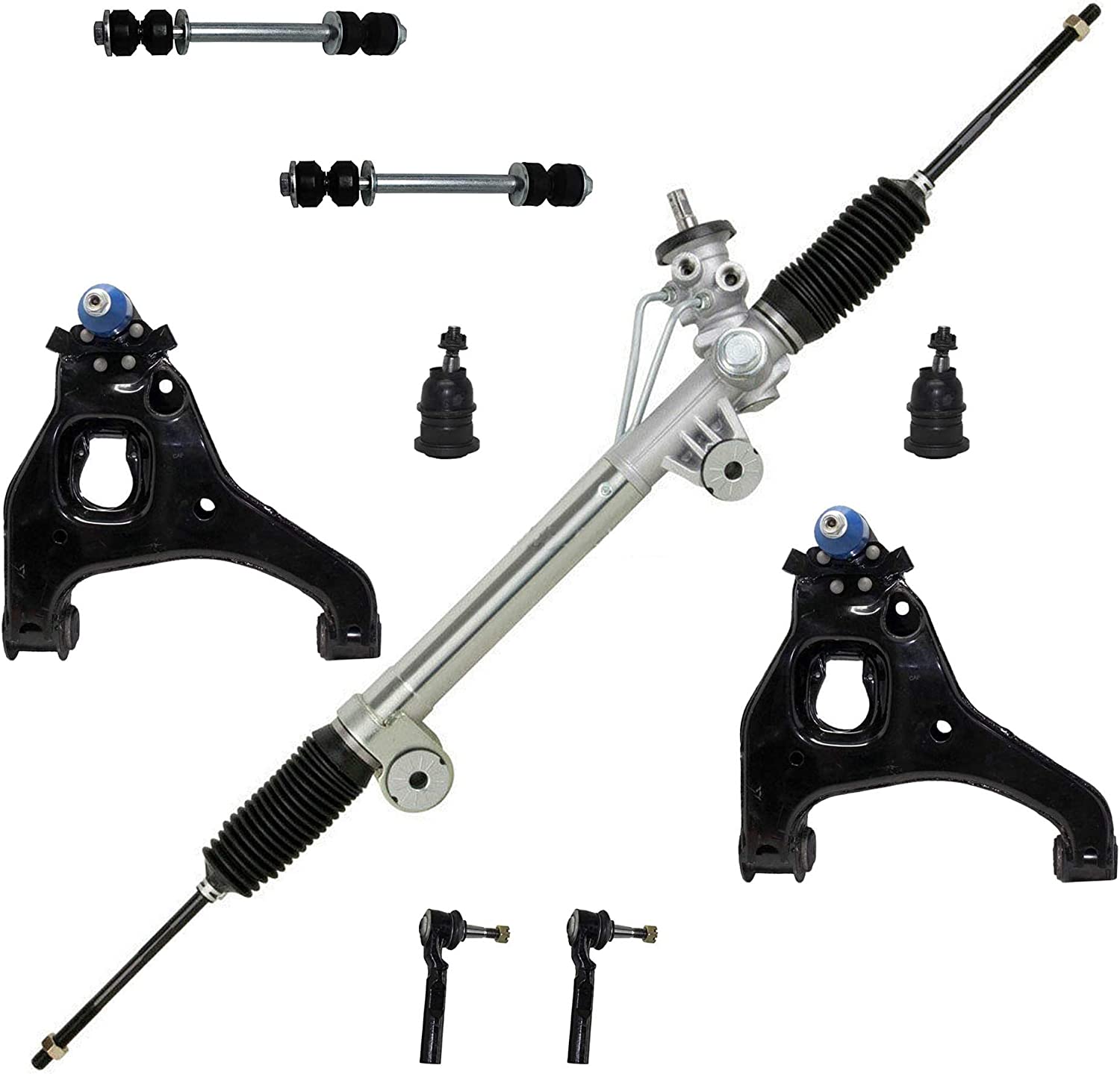 Detroit Axle - 2WD Rack Pinion Lower Control Arm Kit for Silverado Sierra 1500