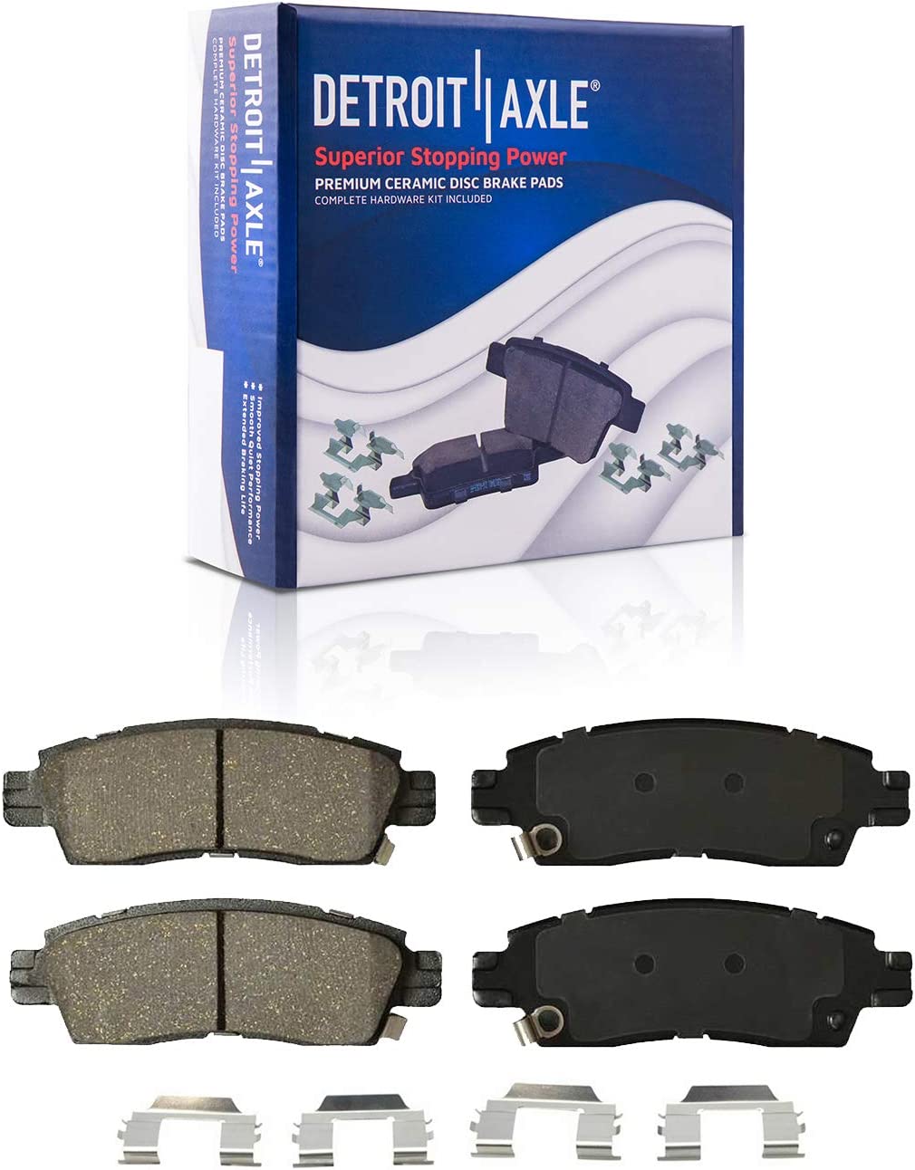 Detroit Axle - Front Rear Drilled Rotor Brake Pad for Trailblazer Envoy Ascender — image 7