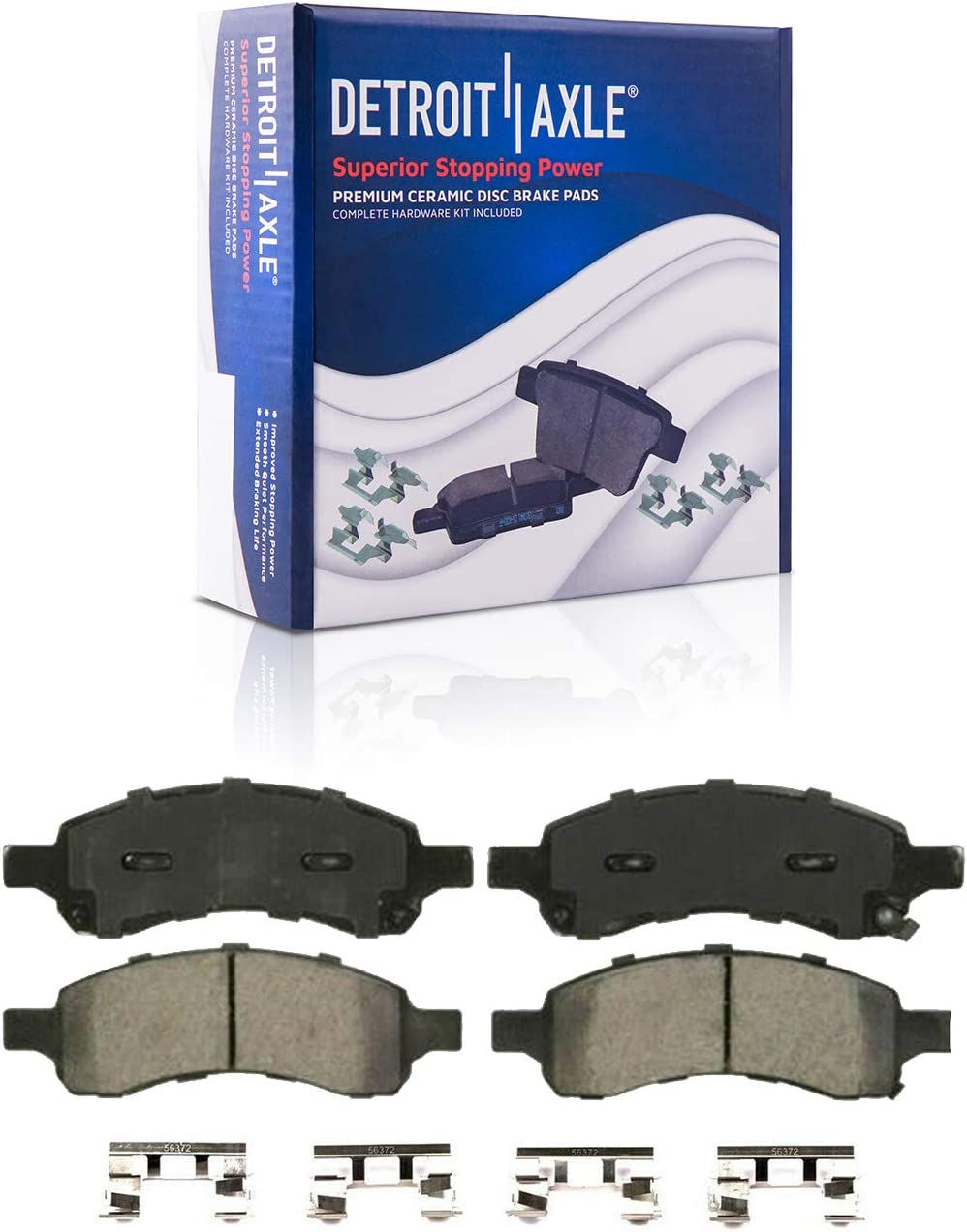 Detroit Axle - Front Rear Rotors Pads for 2006-2007 Rainier Trailblazer Envoy — image 6
