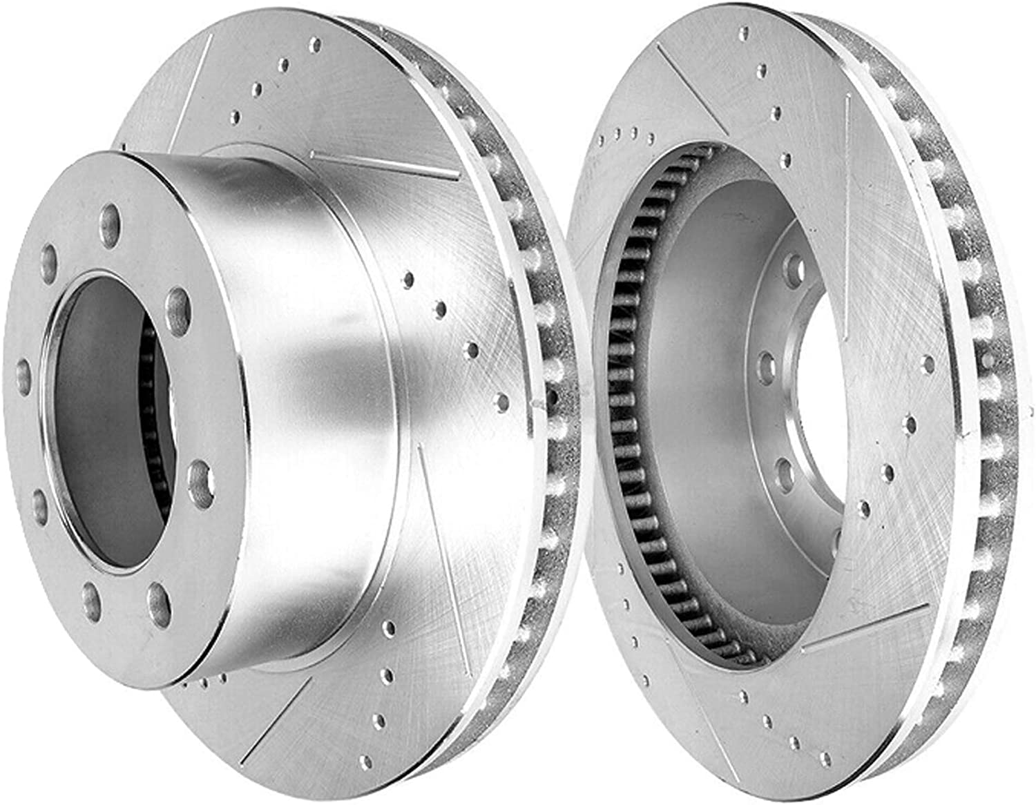 Detroit Axle - Front Rear Drilled Rotors Pads for Silerado Sierra Suburban — image 5