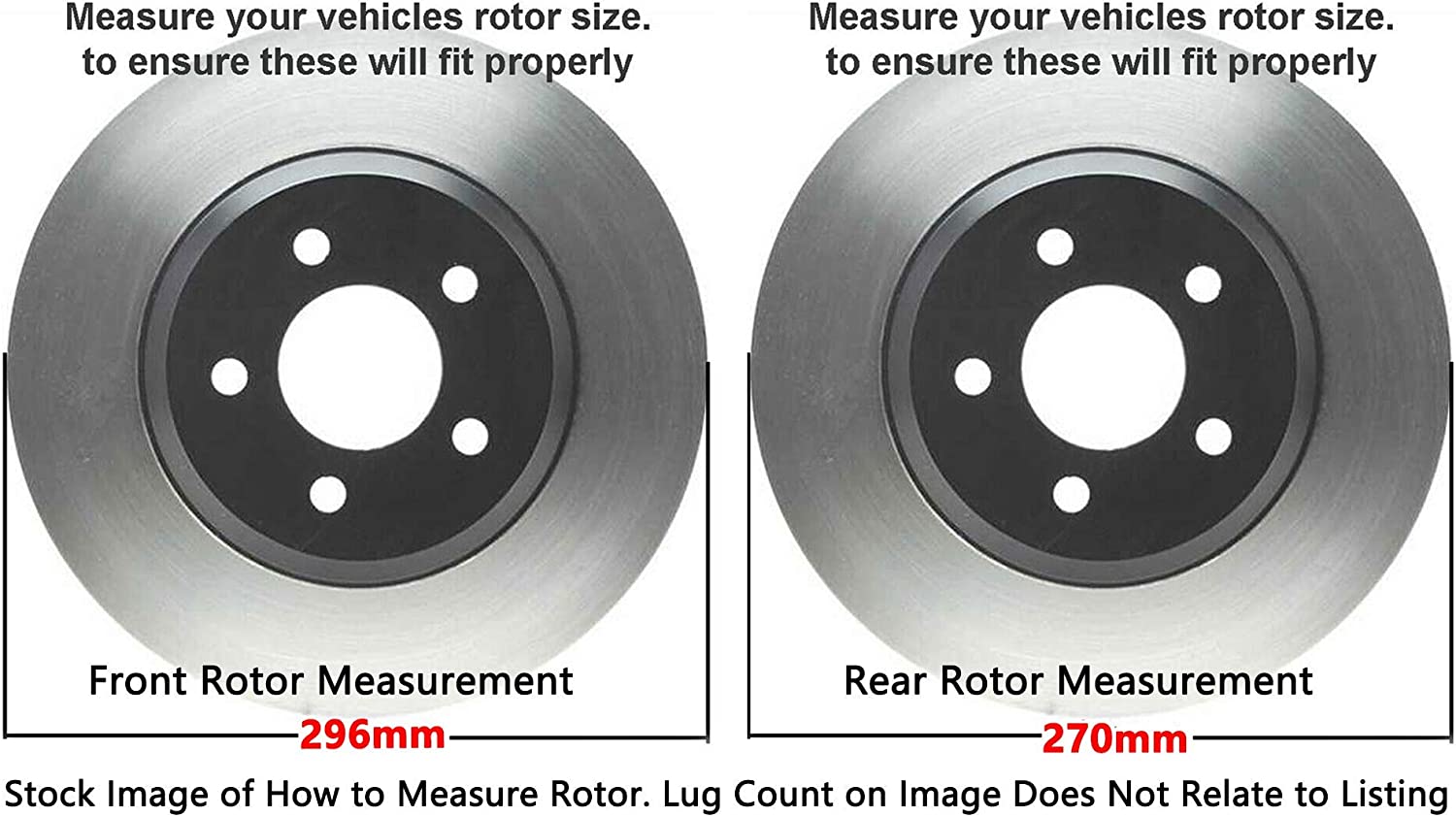 Detroit Axle - Front Rear Drilled Rotors Brake Pads for Malibu Cobalt G6 G5 Aura — image 8