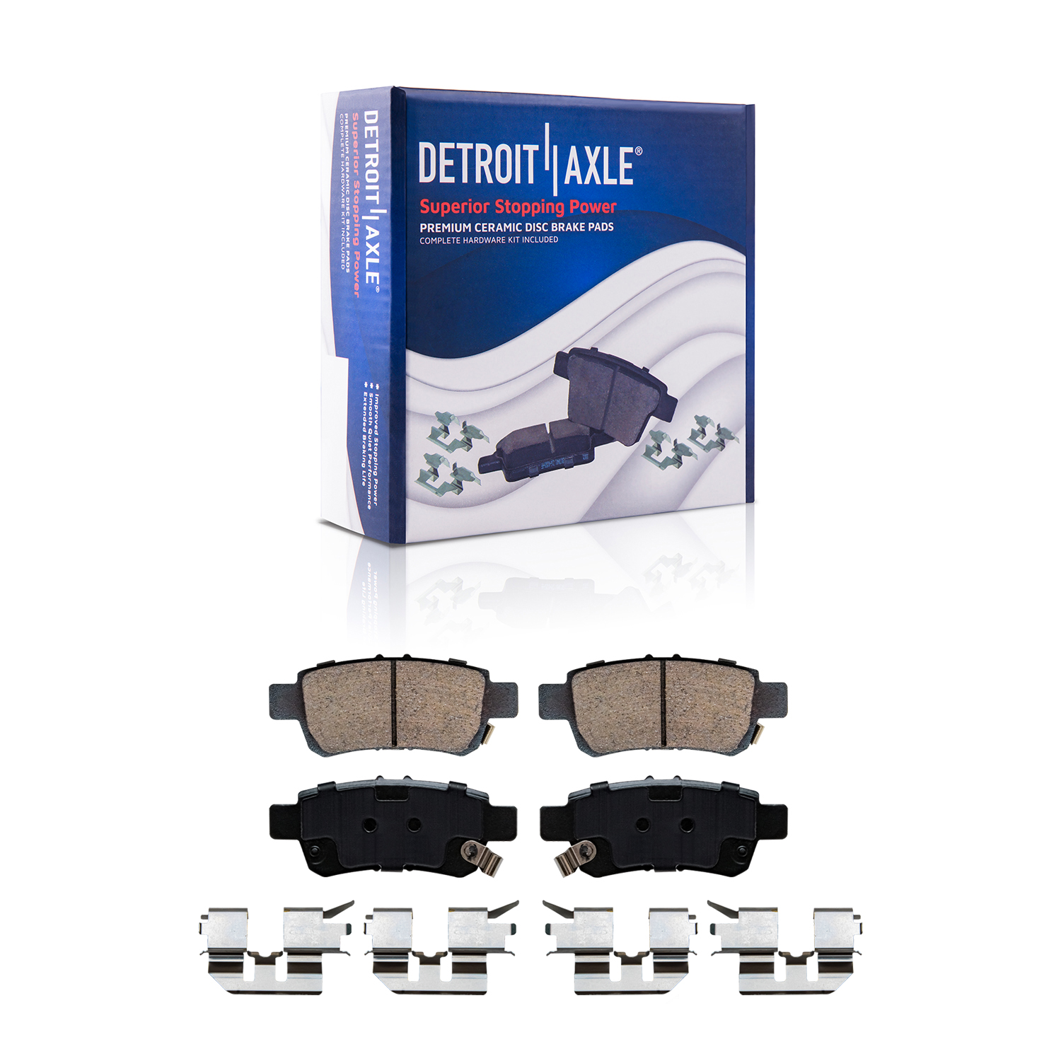 Detroit Axle - Front Rear Rotors Ceramic Brake Pads for 2005-2010 Honda Odyssey — image 7