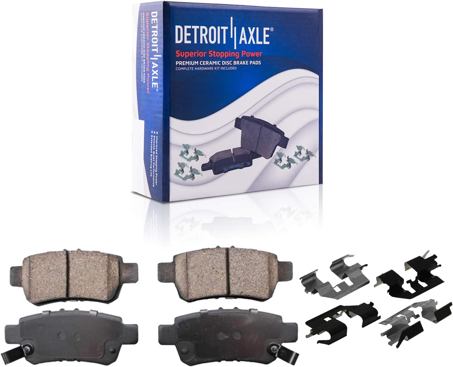 Detroit Axle - Front Rear Drilled Rotors Brake Pads for 2005-2010 Honda Odyssey — image 10