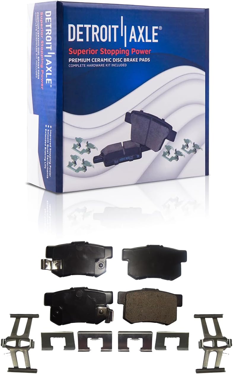 Detroit Axle - Front  Rear Rotors Ceramic Brake Pads Kit for 2004-2008 Acura TL — image 7